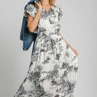 Umgee Full Size Two Tone Landscape Print Midi Dress Plus Size-Dresses-Trendsi-[option4]-[option5]-[option6]-[option7]-[option8]-Shop-Boutique-Clothing-for-Women-Online