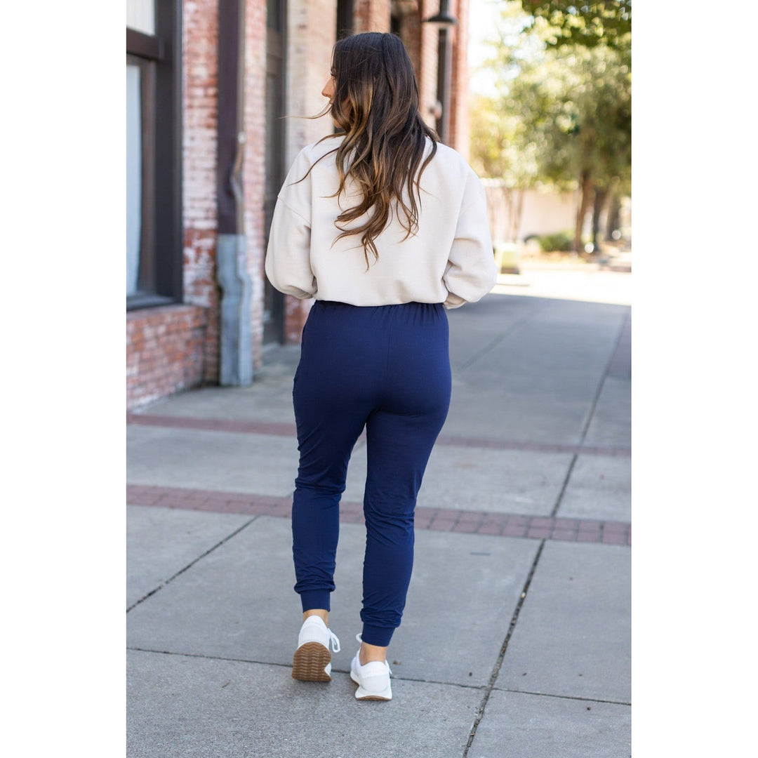 The Nora Navy Joggers - Luxe Leggings by Julia Rose®-JuliaRoseWholesale-[option4]-[option5]-[option6]-[option7]-[option8]-Shop-Boutique-Clothing-for-Women-Online