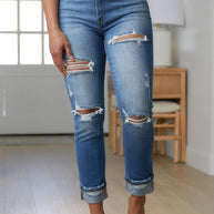 Belinda High Rise Distressed Straight Jeans-Denim-Ave Shops-[option4]-[option5]-[option6]-[option7]-[option8]-Shop-Boutique-Clothing-for-Women-Online