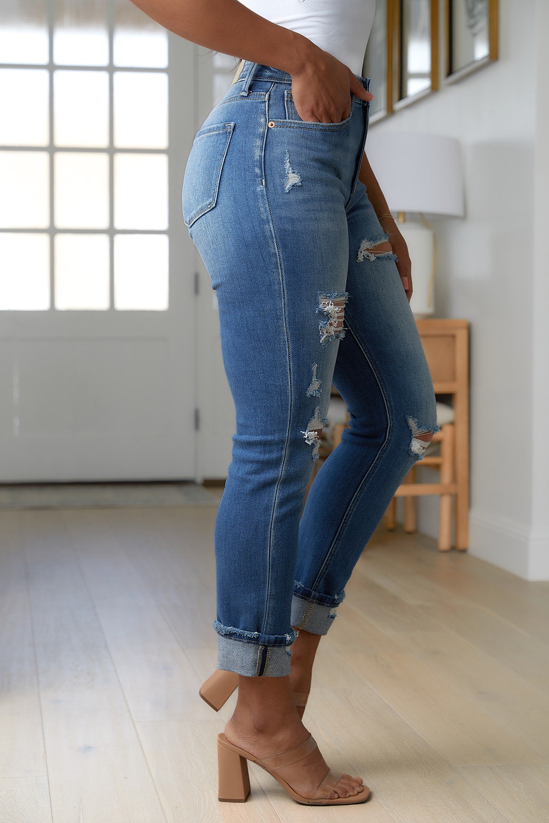 Belinda High Rise Distressed Straight Jeans-Denim-Ave Shops-[option4]-[option5]-[option6]-[option7]-[option8]-Shop-Boutique-Clothing-for-Women-Online