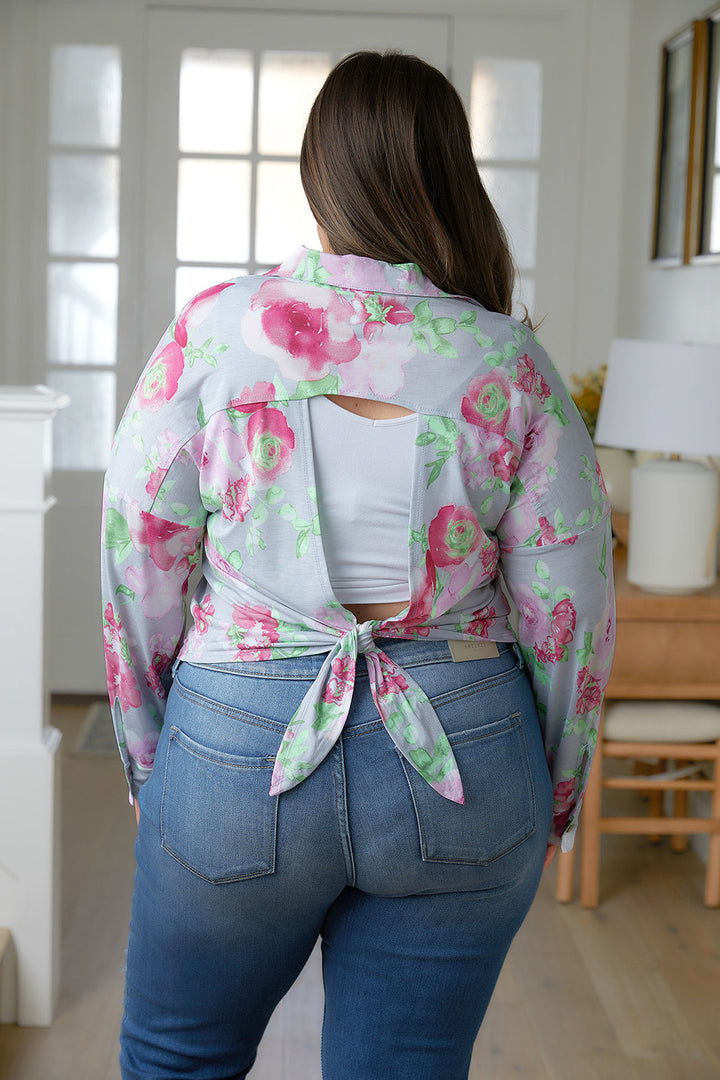 Thinking On It Open Back Floral Top-Tops-Ave Shops-[option4]-[option5]-[option6]-[option7]-[option8]-Shop-Boutique-Clothing-for-Women-Online