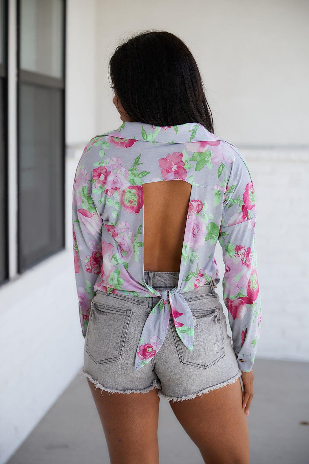 Thinking On It Open Back Floral Top-Tops-Ave Shops-[option4]-[option5]-[option6]-[option7]-[option8]-Shop-Boutique-Clothing-for-Women-Online