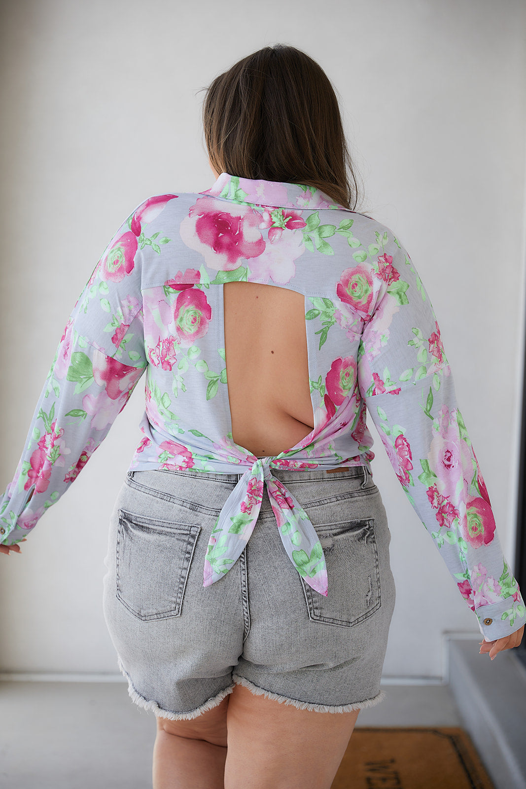 Thinking On It Open Back Floral Top-Tops-Ave Shops-[option4]-[option5]-[option6]-[option7]-[option8]-Shop-Boutique-Clothing-for-Women-Online