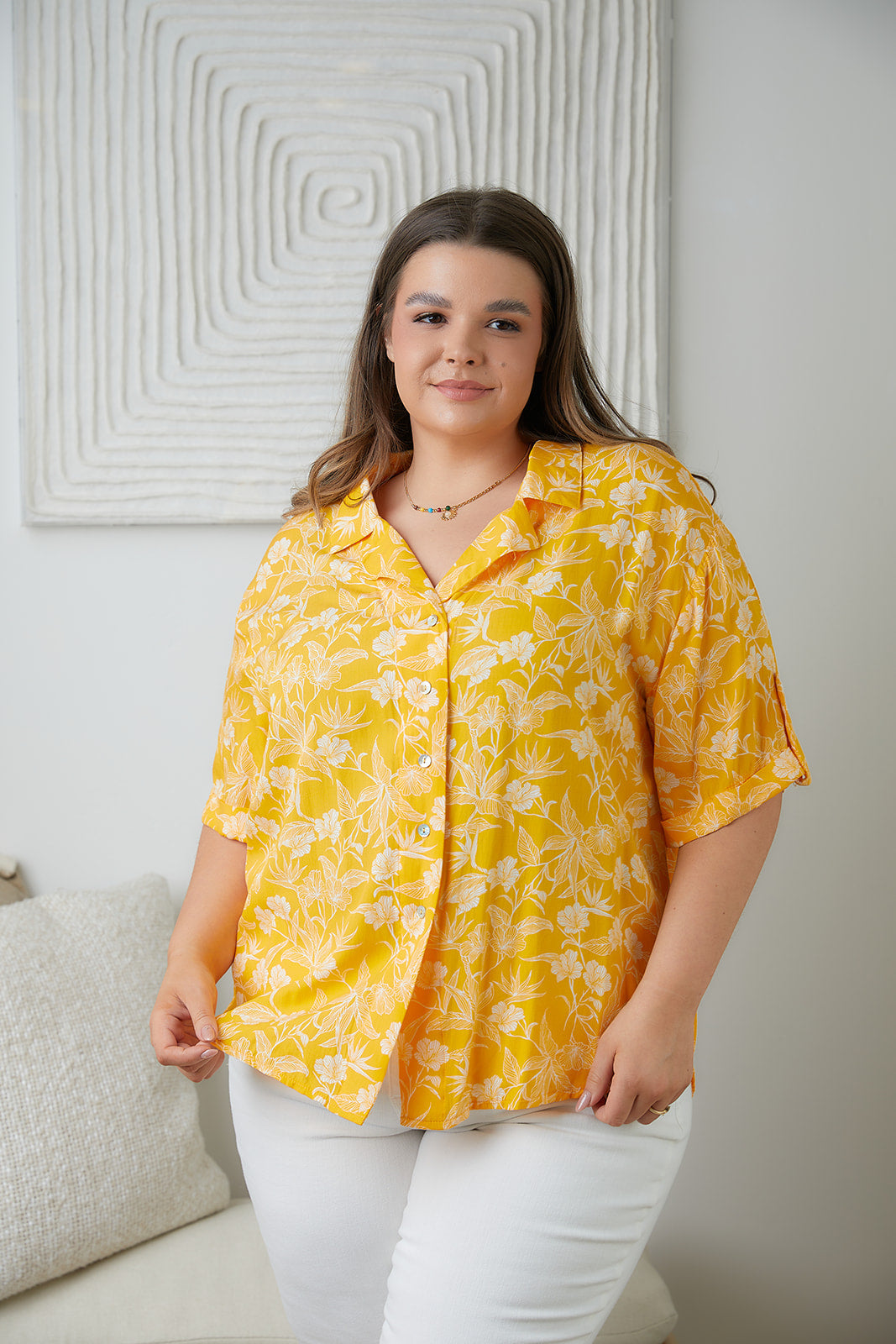 Clementine Floral Button Up Blouse-Tops-Ave Shops-[option4]-[option5]-[option6]-[option7]-[option8]-Shop-Boutique-Clothing-for-Women-Online