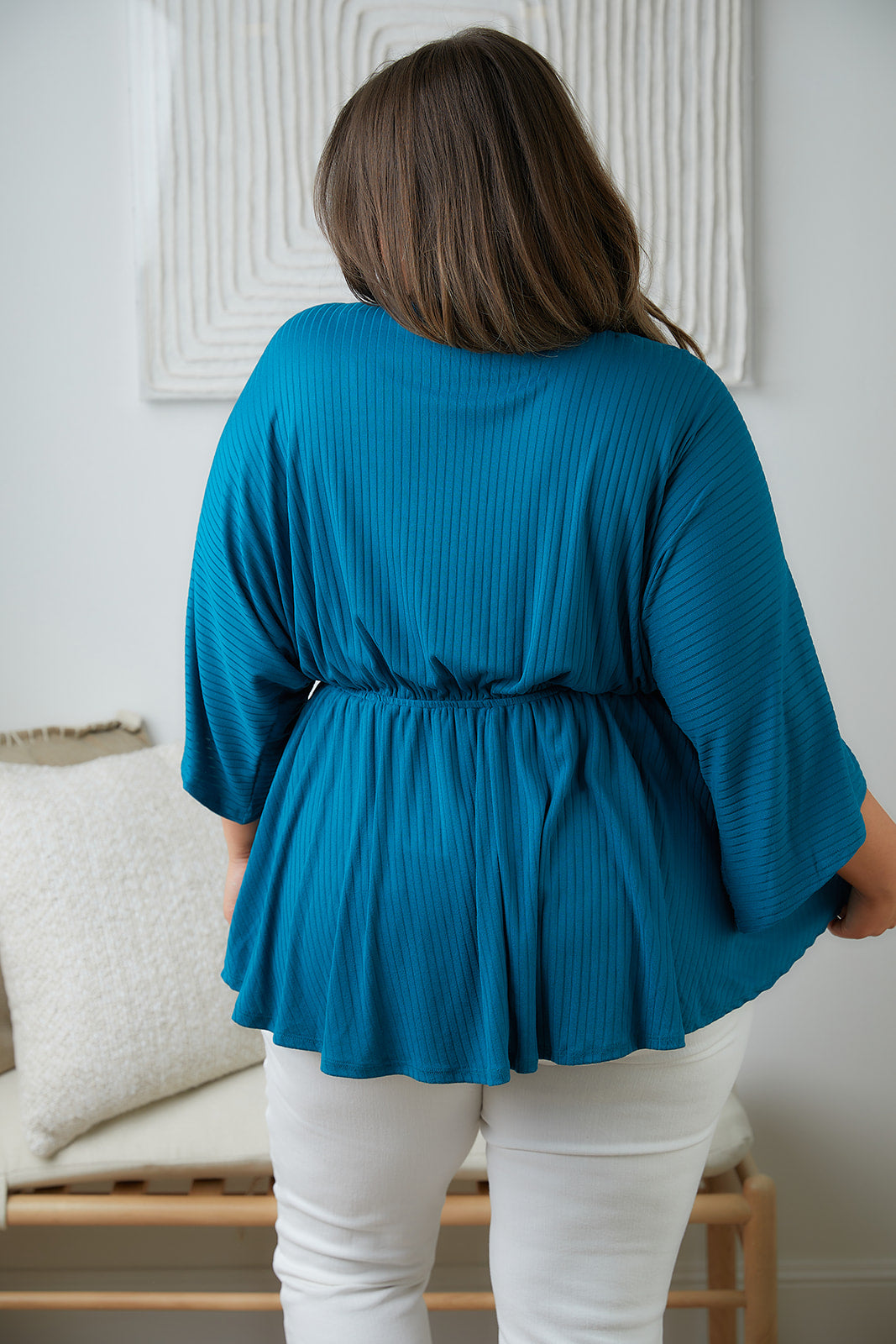 Storied Moments Draped Peplum Top in Teal-Tops-Ave Shops-[option4]-[option5]-[option6]-[option7]-[option8]-Shop-Boutique-Clothing-for-Women-Online