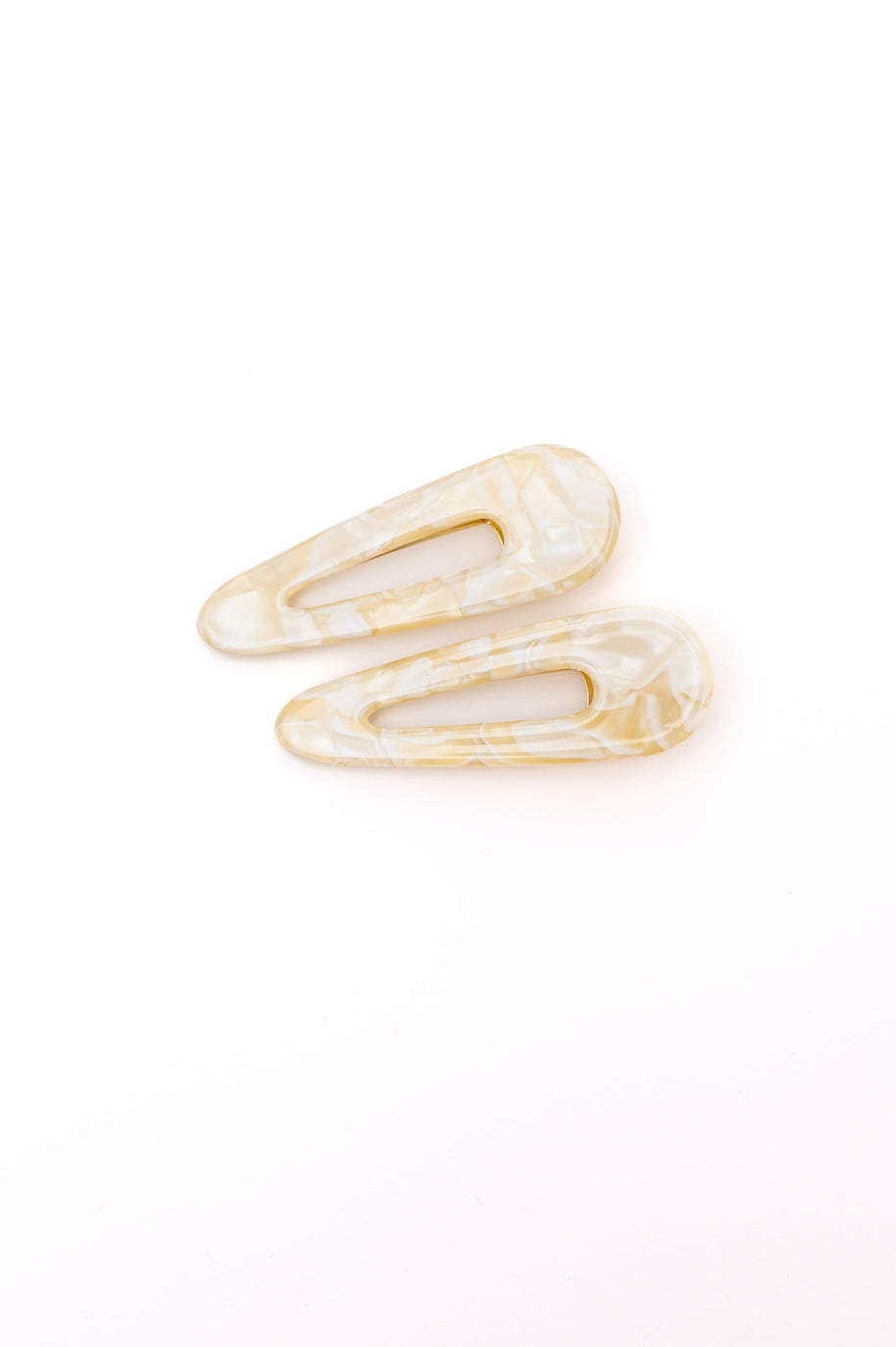 2 Pack Teardrop Hair Clip in Gold Shell-Accessories-Ave Shops-[option4]-[option5]-[option6]-[option7]-[option8]-Shop-Boutique-Clothing-for-Women-Online