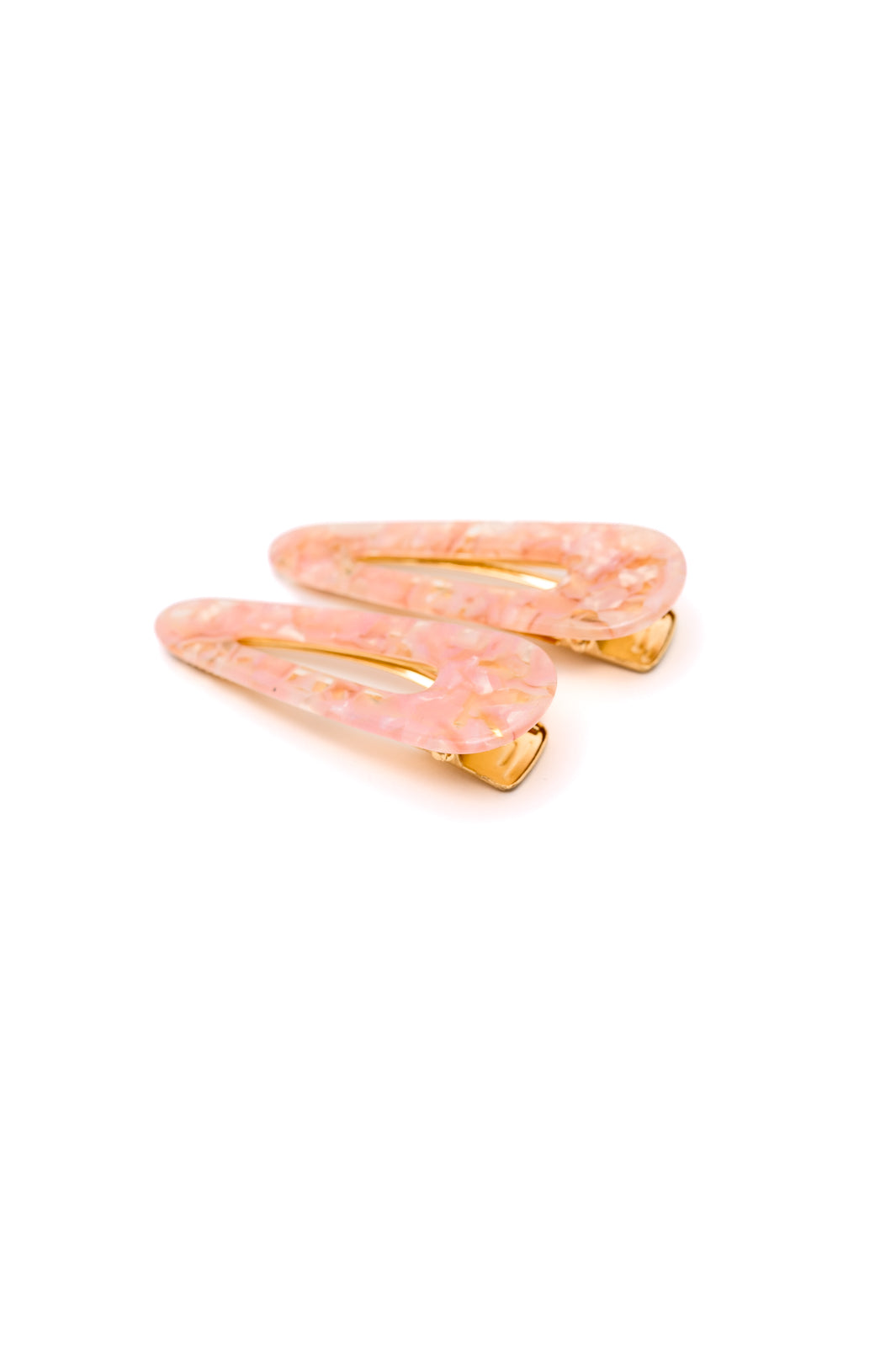 2 Pack Teardrop Hair Clip in Pink Shell-Accessories-Ave Shops-[option4]-[option5]-[option6]-[option7]-[option8]-Shop-Boutique-Clothing-for-Women-Online