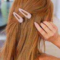 2 Pack Teardrop Hair Clip in Pink Shell-Accessories-Ave Shops-[option4]-[option5]-[option6]-[option7]-[option8]-Shop-Boutique-Clothing-for-Women-Online