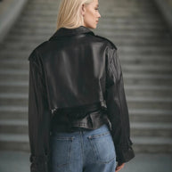 Leather Belted Trench Jacket-Jacket-Trendsi-[option4]-[option5]-[option6]-[option7]-[option8]-Shop-Boutique-Clothing-for-Women-Online