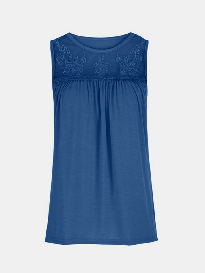 Lace Detail Round Neck Tank-Trendsi-[option4]-[option5]-[option6]-[option7]-[option8]-Shop-Boutique-Clothing-for-Women-Online