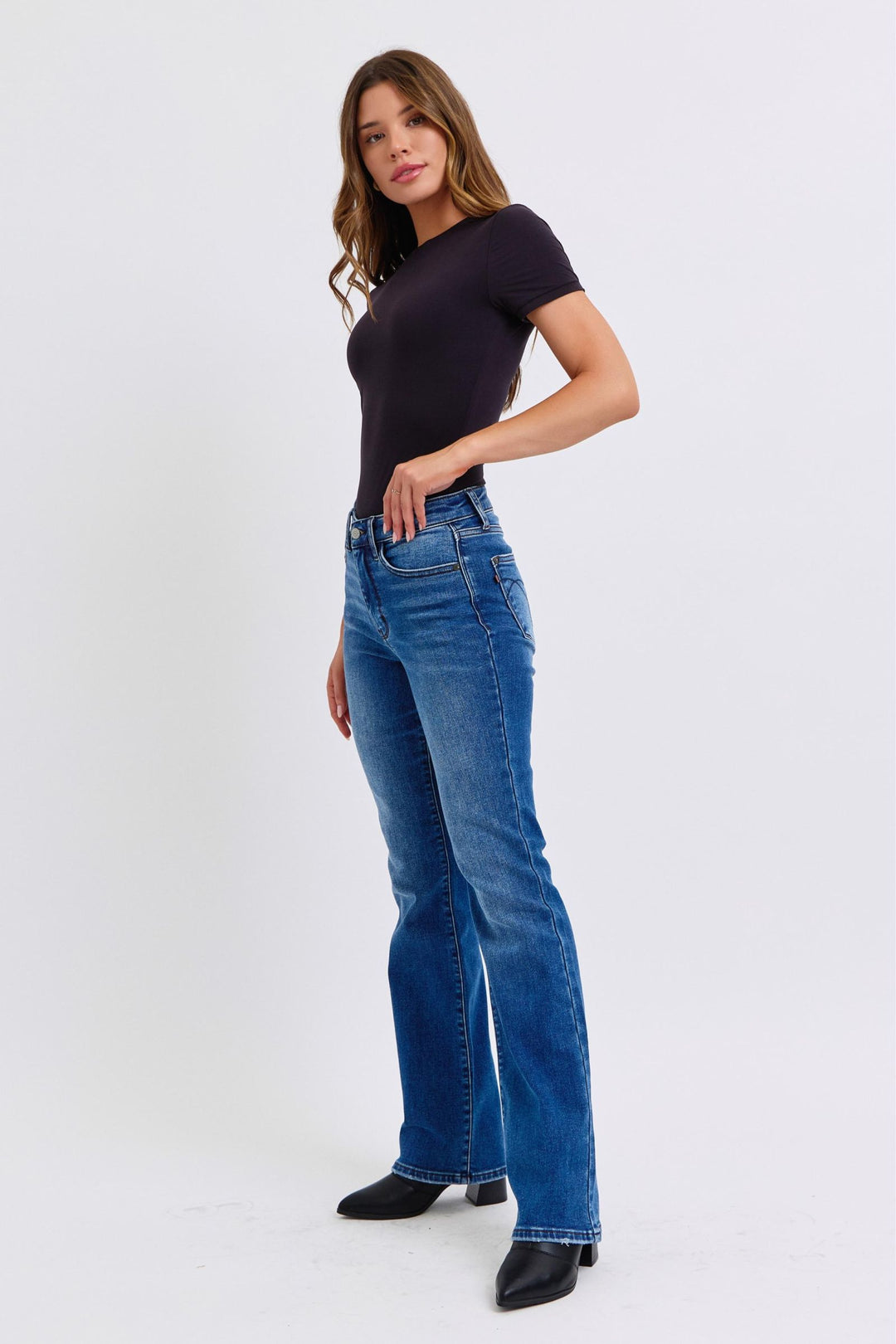 Judy Blue Mid-Rise Bootcut Jeans with Thermal Lining-Trendsi-[option4]-[option5]-[option6]-[option7]-[option8]-Shop-Boutique-Clothing-for-Women-Online