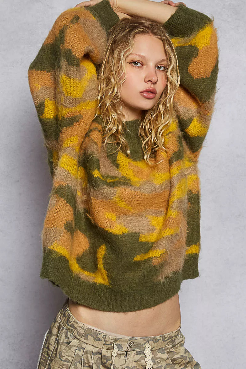 POL Mock Neck Abstract Colorblock Pattern Sweater-Sweaters-Trendsi-[option4]-[option5]-[option6]-[option7]-[option8]-Shop-Boutique-Clothing-for-Women-Online