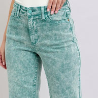 Judy Blue High Waist Garment Dyed Raw Hem Dad Jeans-Trendsi-[option4]-[option5]-[option6]-[option7]-[option8]-Shop-Boutique-Clothing-for-Women-Online