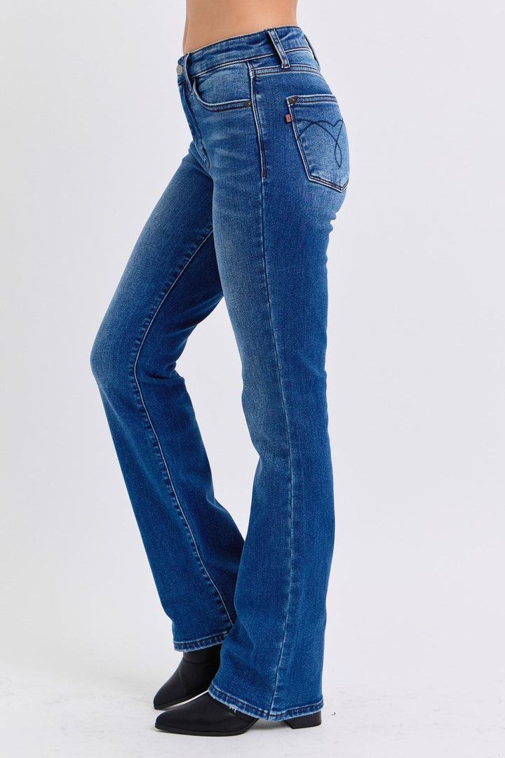 Judy Blue Mid-Rise Bootcut Jeans with Thermal Lining-Trendsi-[option4]-[option5]-[option6]-[option7]-[option8]-Shop-Boutique-Clothing-for-Women-Online