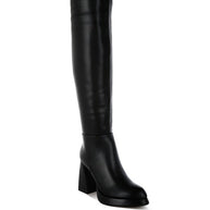Nenana Faux Leather Knee-High Boots-Rag Company-[option4]-[option5]-[option6]-[option7]-[option8]-Shop-Boutique-Clothing-for-Women-Online