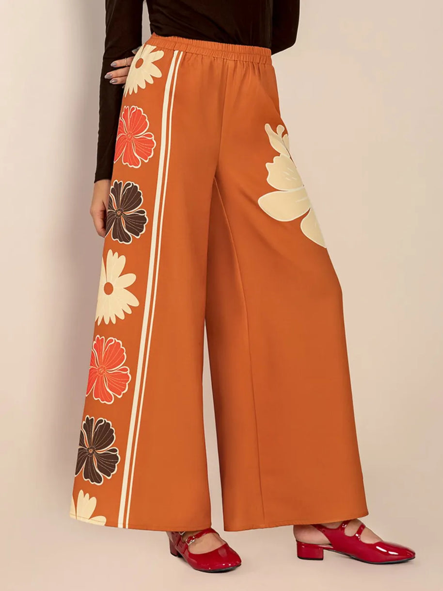 Printed Elastic Waist Wide Leg Pants-Pants-Trendsi-[option4]-[option5]-[option6]-[option7]-[option8]-Shop-Boutique-Clothing-for-Women-Online