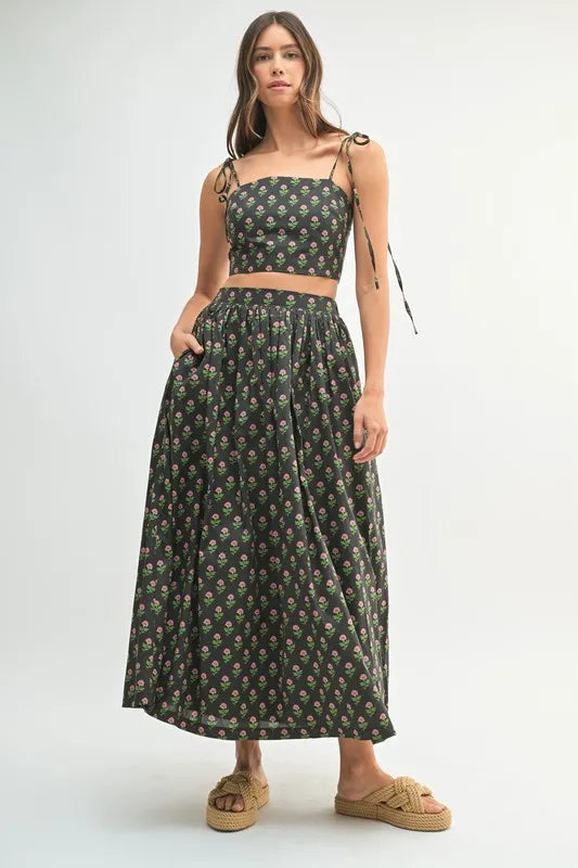 MABLE Floral Crop Top and Skirt Set-sets-Trendsi-[option4]-[option5]-[option6]-[option7]-[option8]-Shop-Boutique-Clothing-for-Women-Online
