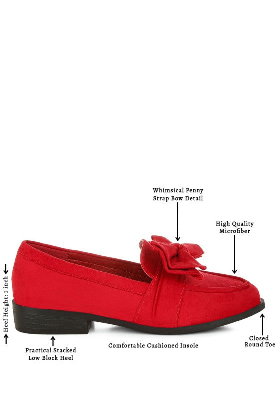Havisham Bow Accent Heeled Loafers-Rag Company-[option4]-[option5]-[option6]-[option7]-[option8]-Shop-Boutique-Clothing-for-Women-Online