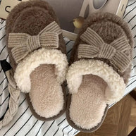 Cozy Knit Bow Slippers-Miss Sparkling-[option4]-[option5]-[option6]-[option7]-[option8]-Shop-Boutique-Clothing-for-Women-Online