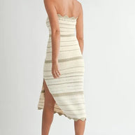 MABLE Contrast Striped Crochet Knit Midi Dress-Dresses-Trendsi-[option4]-[option5]-[option6]-[option7]-[option8]-Shop-Boutique-Clothing-for-Women-Online