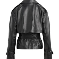 Leather Belted Trench Jacket-Jacket-Trendsi-[option4]-[option5]-[option6]-[option7]-[option8]-Shop-Boutique-Clothing-for-Women-Online