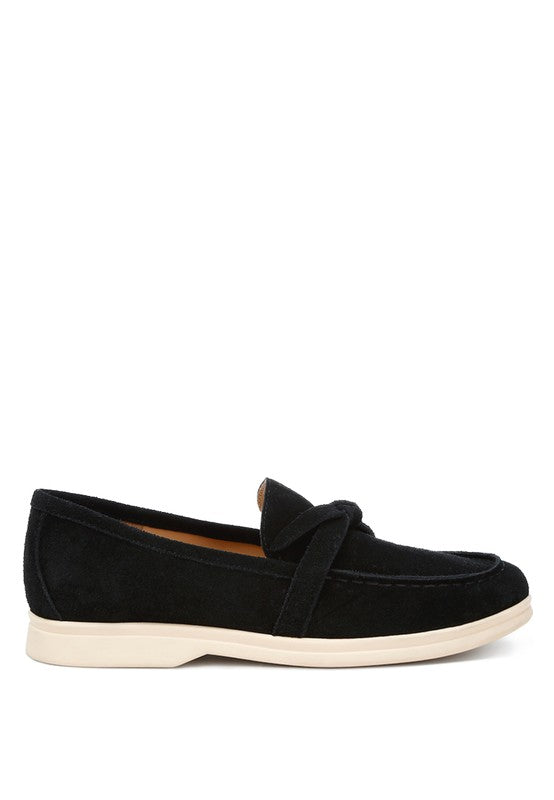 Nautica Genuine Suede Knot Detailed Loafers-Rag Company-[option4]-[option5]-[option6]-[option7]-[option8]-Shop-Boutique-Clothing-for-Women-Online