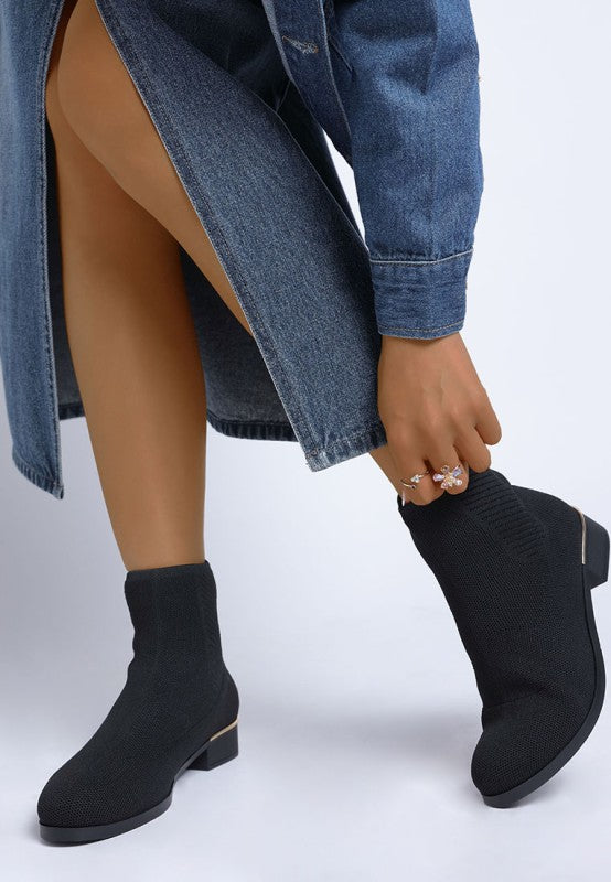 Rosamund Knitted Sock Boots-Rag Company-Black-US-5 / UK-3 / EU-36-[option4]-[option5]-[option6]-[option7]-[option8]-Shop-Boutique-Clothing-for-Women-Online