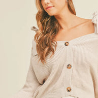 MABLE Off Shoulder Self Tie Strap Button Down Sweater-Sweaters-Trendsi-[option4]-[option5]-[option6]-[option7]-[option8]-Shop-Boutique-Clothing-for-Women-Online