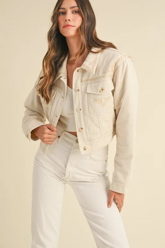 MABLE Embroidered Quilted Cropped Jacket-Coats & Jackets-Trendsi-[option4]-[option5]-[option6]-[option7]-[option8]-Shop-Boutique-Clothing-for-Women-Online