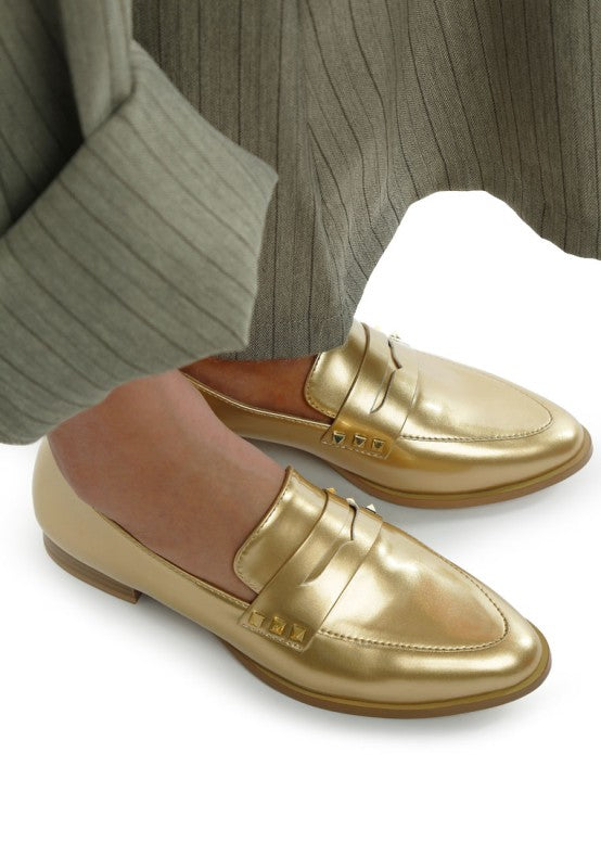 Noshiya Patent Pleather Penny Loafers-Rag Company-[option4]-[option5]-[option6]-[option7]-[option8]-Shop-Boutique-Clothing-for-Women-Online