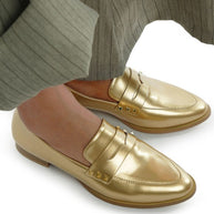 Noshiya Patent Pleather Penny Loafers-Rag Company-[option4]-[option5]-[option6]-[option7]-[option8]-Shop-Boutique-Clothing-for-Women-Online