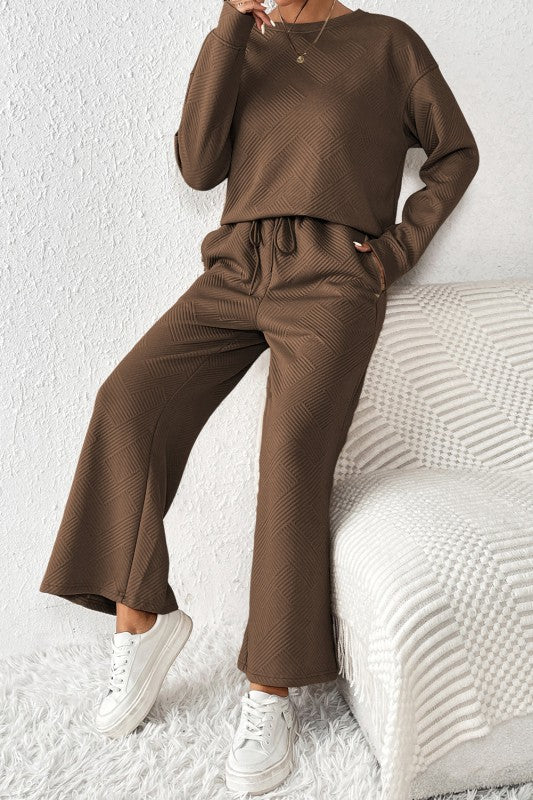 Textured Top and Pants Set-JUNIPER BLVD-[option4]-[option5]-[option6]-[option7]-[option8]-Shop-Boutique-Clothing-for-Women-Online