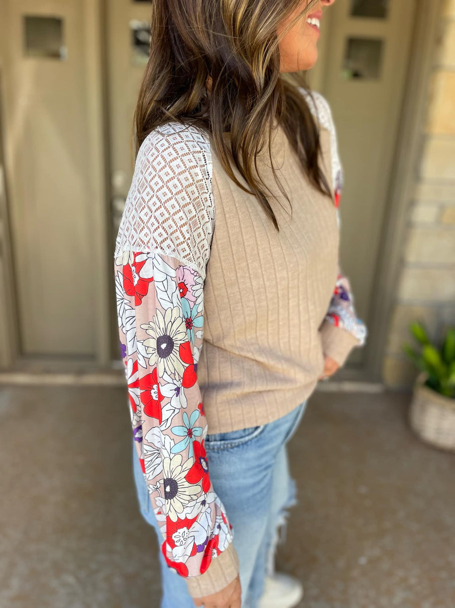 Aston Patchwork Blouse in Four Colors-Womens-Ave Shops-[option4]-[option5]-[option6]-[option7]-[option8]-Shop-Boutique-Clothing-for-Women-Online