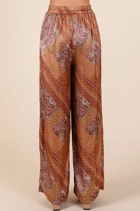 Mittoshop Paisley Patchwork Print Satin Wide Leg Pants-pants-Trendsi-[option4]-[option5]-[option6]-[option7]-[option8]-Shop-Boutique-Clothing-for-Women-Online