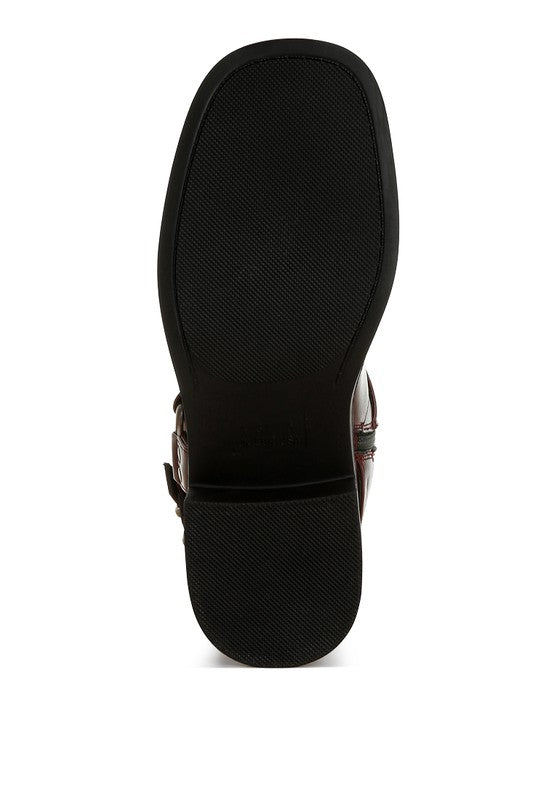 Caribou Harness Detail Biker Boots-Rag Company-[option4]-[option5]-[option6]-[option7]-[option8]-Shop-Boutique-Clothing-for-Women-Online