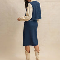 Open Front Vest and Buttoned Skirt Set-sets-Trendsi-[option4]-[option5]-[option6]-[option7]-[option8]-Shop-Boutique-Clothing-for-Women-Online