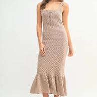 MABLE Ruffled Hem Sleeveless Crochet Knit Midi Dress-Dresses-Trendsi-[option4]-[option5]-[option6]-[option7]-[option8]-Shop-Boutique-Clothing-for-Women-Online