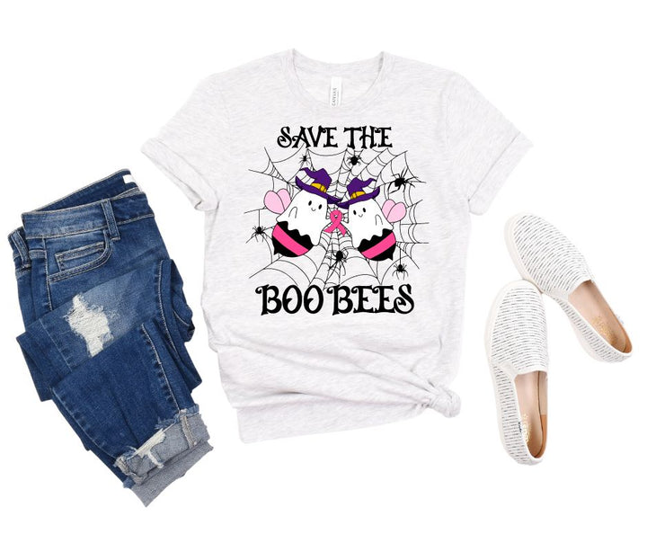 Save The Boo Bees Tee In Ash-Womens-Ave Shops-[option4]-[option5]-[option6]-[option7]-[option8]-Shop-Boutique-Clothing-for-Women-Online