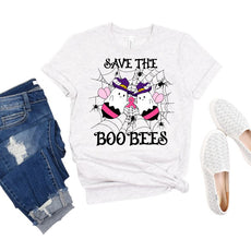 Save The Boo Bees Tee In Ash-Womens-Ave Shops-[option4]-[option5]-[option6]-[option7]-[option8]-Shop-Boutique-Clothing-for-Women-Online
