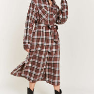 PLAID PRINT COLLAR LONG SHIRT DRESS PLUS SIZE-Jade By Jane-[option4]-[option5]-[option6]-[option7]-[option8]-Shop-Boutique-Clothing-for-Women-Online