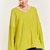 V-NECK OVERSIZED SWEATER PLUS SIZE-Jade By Jane-[option4]-[option5]-[option6]-[option7]-[option8]-Shop-Boutique-Clothing-for-Women-Online