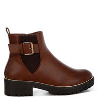 Antorin Chunky Buckle Detail Ankle Boots-Rag Company-[option4]-[option5]-[option6]-[option7]-[option8]-Shop-Boutique-Clothing-for-Women-Online