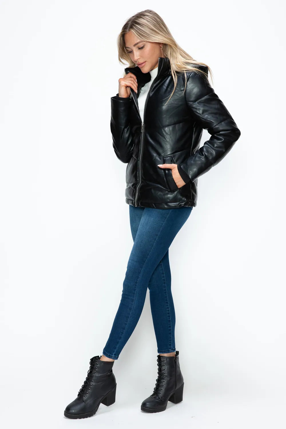 How Dare U Pocketed Zip Up Puffer Jacket with Removable Hood-Coats & Jackets-Trendsi-[option4]-[option5]-[option6]-[option7]-[option8]-Shop-Boutique-Clothing-for-Women-Online