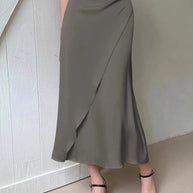 Asymmetric Wrap Midi Skirt with Fluted Hem-Skirts-Trendsi-[option4]-[option5]-[option6]-[option7]-[option8]-Shop-Boutique-Clothing-for-Women-Online
