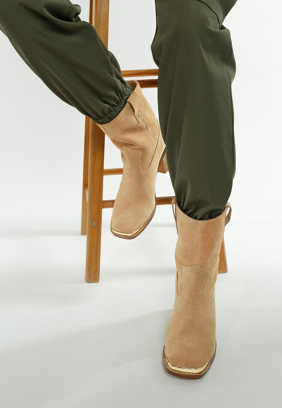 Emberly Suede Square Toe Ankle Boots-Rag Company-[option4]-[option5]-[option6]-[option7]-[option8]-Shop-Boutique-Clothing-for-Women-Online