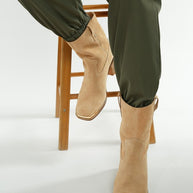 Emberly Suede Square Toe Ankle Boots-Rag Company-[option4]-[option5]-[option6]-[option7]-[option8]-Shop-Boutique-Clothing-for-Women-Online