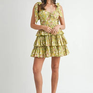 MABLE Floral Print Shoulder Tie Layered Mini Dress-Dresses-Trendsi-[option4]-[option5]-[option6]-[option7]-[option8]-Shop-Boutique-Clothing-for-Women-Online