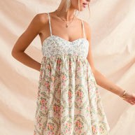 SO ME Mixed Floral Print Sleeveless Mini Dress-Dresses-Trendsi-[option4]-[option5]-[option6]-[option7]-[option8]-Shop-Boutique-Clothing-for-Women-Online