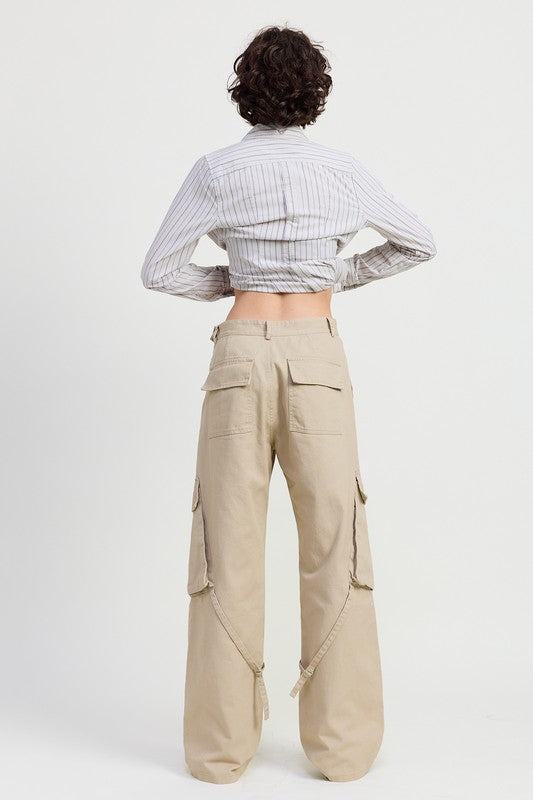 CARGO PANTS WITH POCKET DETAIL-Emory Park-[option4]-[option5]-[option6]-[option7]-[option8]-Shop-Boutique-Clothing-for-Women-Online