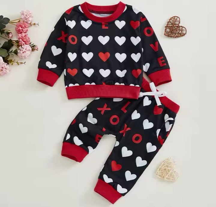 PREORDER: Valentine Girls Sweatshirt and Pant Set